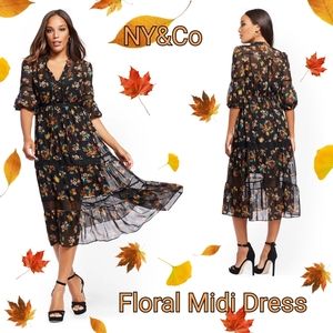 NY&Co Floral Midi Boho Dress